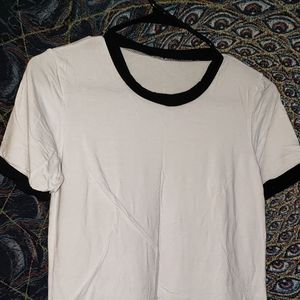 Don't Ask Why white ringer tee.